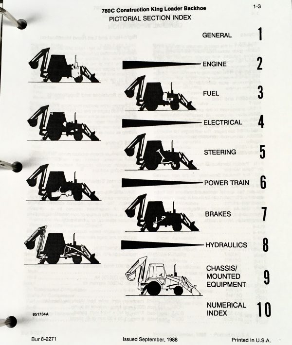 Case 780C Ck Tractor Loader Backhoe Parts Catalog Owners Operators Manual Set - Image 11