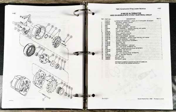 Case 780C Ck Tractor Loader Backhoe Parts Catalog Owners Operators Manual Set - Image 12