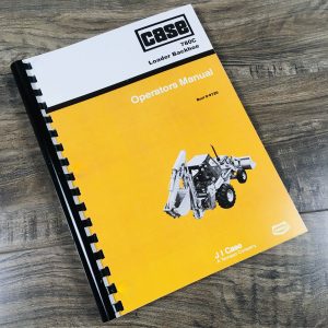 J I Case 780C Loader Backhoe Operators Owners Manual Controls Maintenance 9-9720