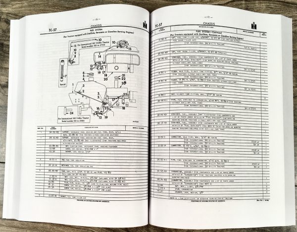 International Ih 300 350 Utility Tractor Parts Assembly Manual Catalog Numbers - Image 6