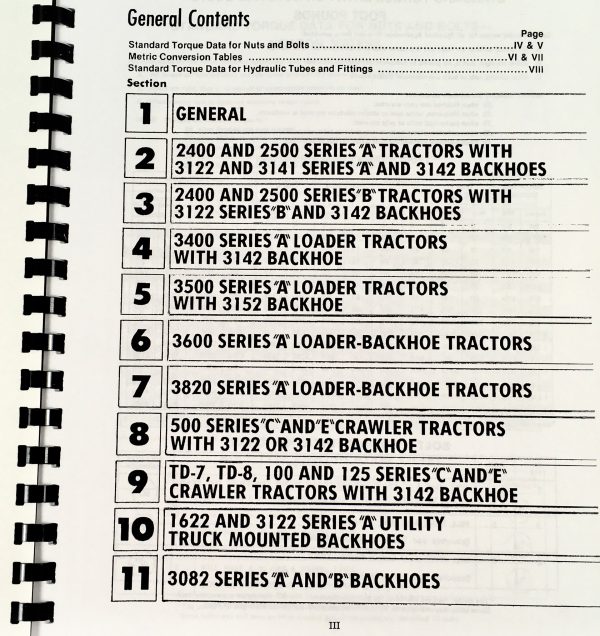 International 2400A 2500A Tractor Backhoe Hydraulic Testing Service Manual - Image 2