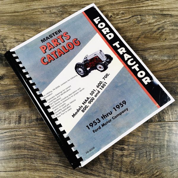 Ford Naa 501 600 700 800 900 1801 Tractor 1953-1959 Master Parts Manual Catalog