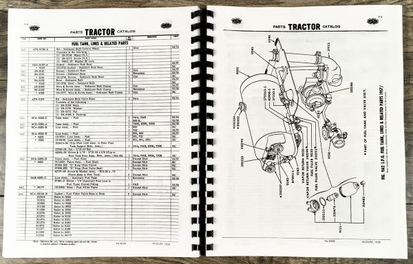 Ford Naa 501 600 700 800 900 1801 Tractor 1953-1959 Master Parts Manual Catalog - Image 2