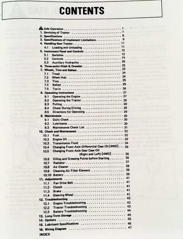 Kubota Model B8200 Tractor Operators Owners Manual New Print Maintenance Diesel - Image 2