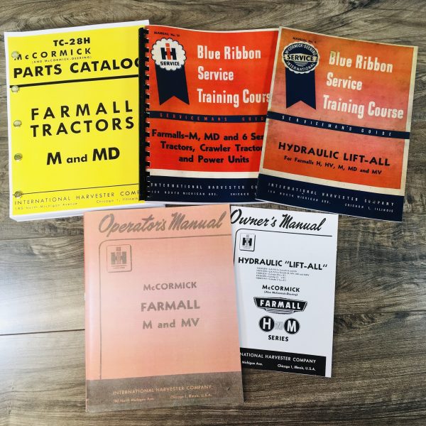 Farmall M Mv Tractor Service Manual Set Owner Operator Repair Shop Parts Catalog