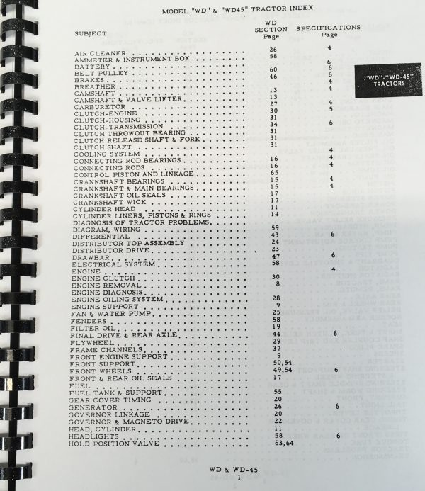 Allis Chalmers Wd45 Wd-45 Gas & Diesel Tractor Service Repair Shop Manual New - Image 6