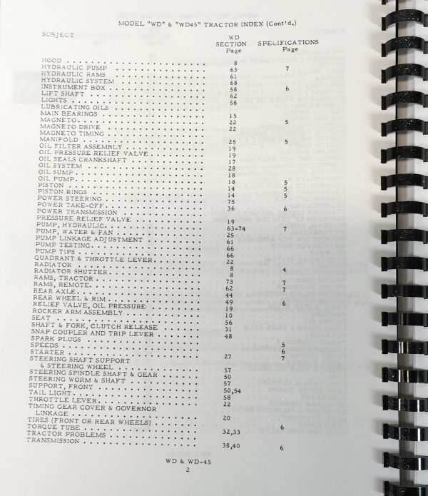 Allis Chalmers Wd45 Wd-45 Gas & Diesel Tractor Service Repair Shop Manual New - Image 7