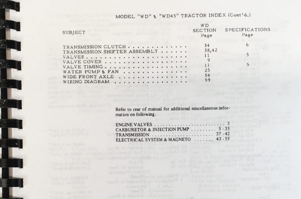 Allis Chalmers Wd45 Wd-45 Gas & Diesel Tractor Service Repair Shop Manual New - Image 8