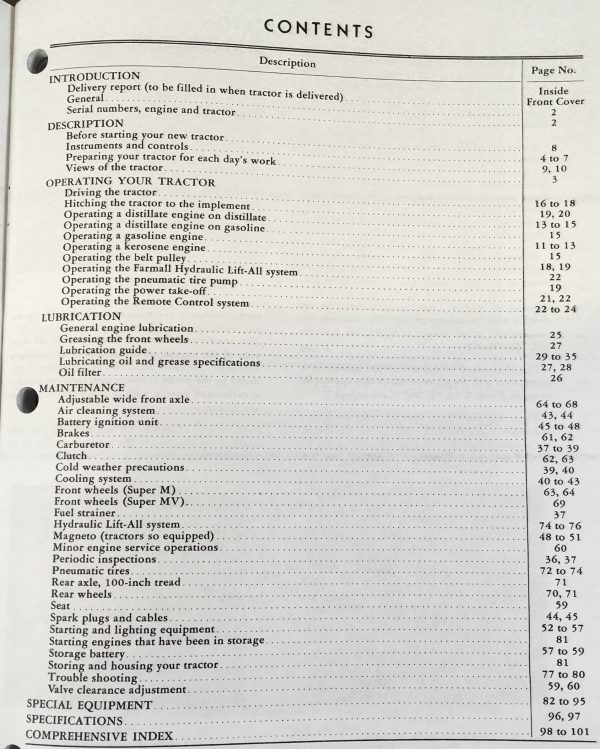 International Farmall Super M Tractor Service Repair Parts Operators Manual Set - Image 14