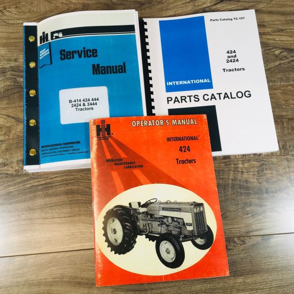 Farmall International 424 Tractor Service Parts Operators Manual Set Repair Shop