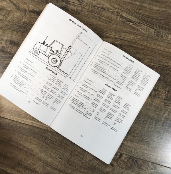 Case 584D 585D 586D Forklift Parts Catalog Operators Manual Owners Set - Image 7