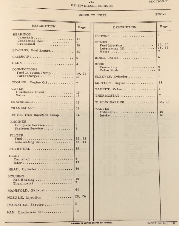 International Dt-429 Engine Only 4100 4156 Tractor Service Parts Manual Set Shop - Image 11