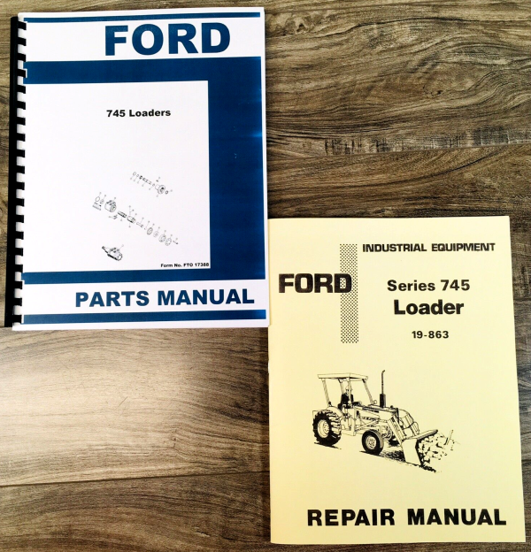 Ford 745 19-863 Loader for 340 540 Tractor Service Parts Manual Set Repair Book
