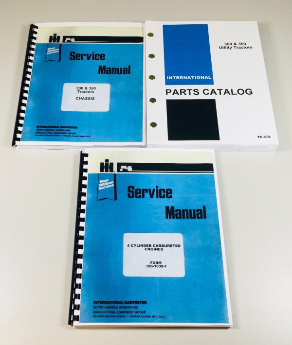 International 350 Tractor Gas Engine Chassis Service Parts Repair Manual Set