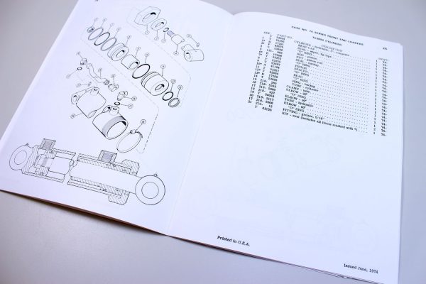 J I Case Model 70 Series Front End Loader Parts Catalog Manual No. A889 - Image 4