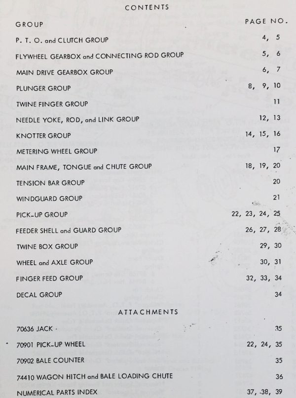 New Holland 65 Baler Parts Manual Catalog - Image 2