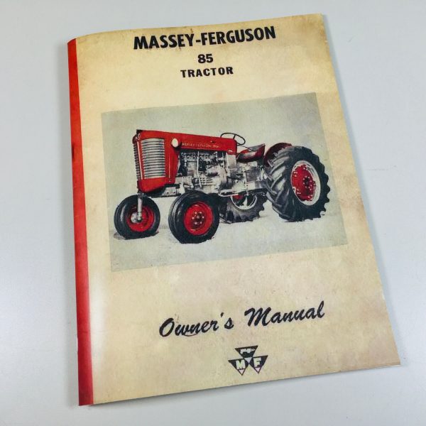 Massey Ferguson 85 Tractor Operators Owners Manual Mf Gas Maintenance Carburetor