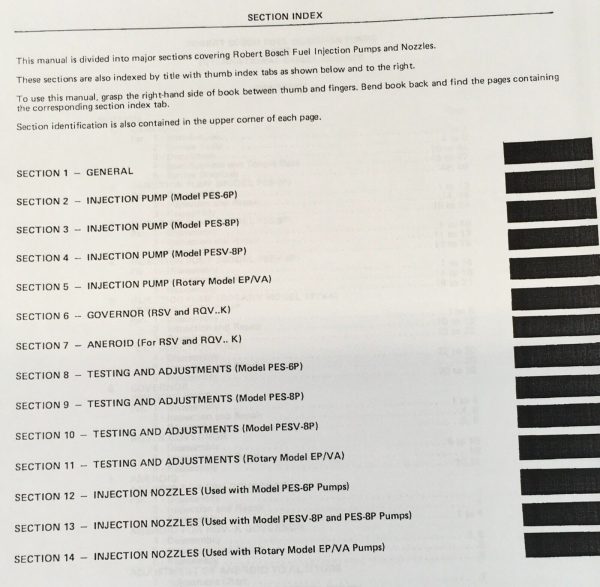 Robert Bosch Fuel Injection Pump for TD-25B Crawler Service Manual ISS-1522-1 IH - Image 2