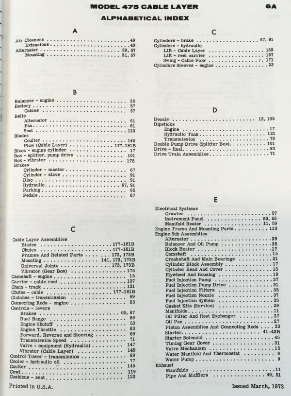 Case 475 Cable Layer Service Manual Parts Catalog Operators Owners Set Eng. 301B - Image 2