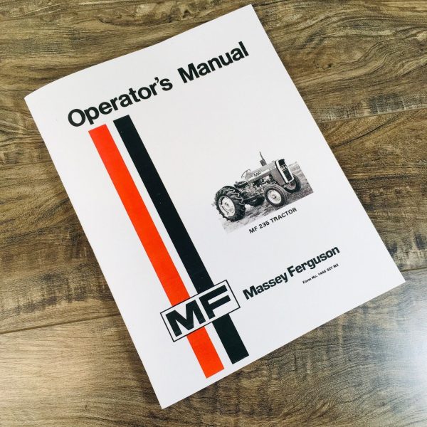 Massey Ferguson 235 Tractor Operators Manual Owners Book Maintenance Instruction