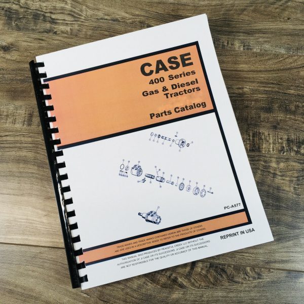 Case 400 Series 412 413 415 420 425 Tractor Parts Manual Catalog Book Assembly