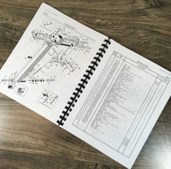 Oliver 7600 Combine Parts Manual Catalog Book Assembly Schematics Exploded Views - Image 6