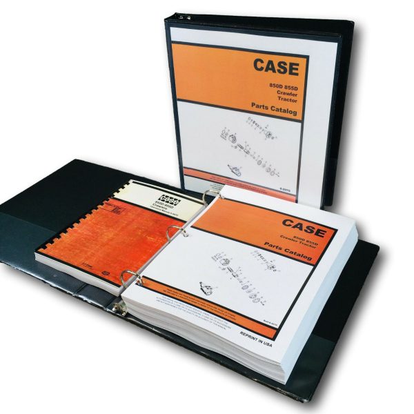 Case 850D 855D Crawler Tractor Manual Parts Catalog Operators Owners Set Book
