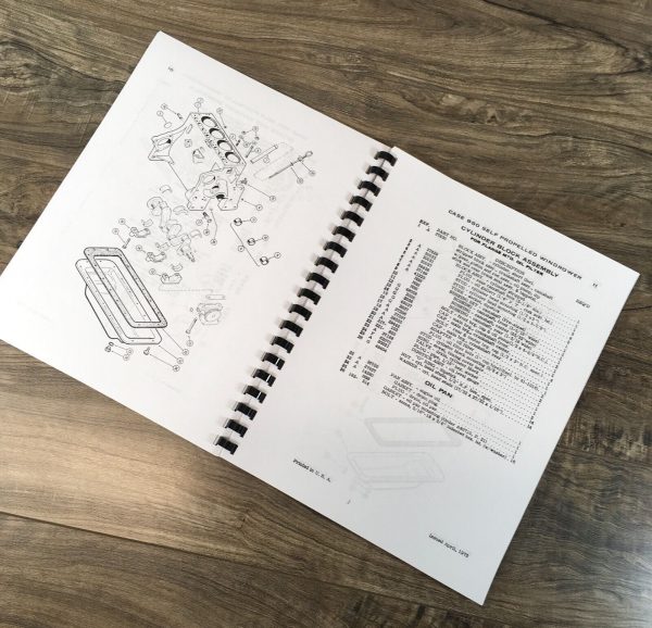 Case 950 Self Propelled Windrower Parts Manual Catalog Assembly SN 8292501-After - Image 3