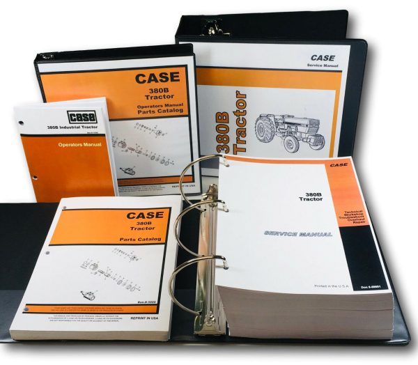 Case 380B Tractor Service Operators Parts Manual Set Shop Book Overhaul Repair