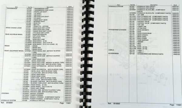 Kubota B1550D Tractor Parts Assembly Manual Catalog Exploded Views Numbers - Image 3