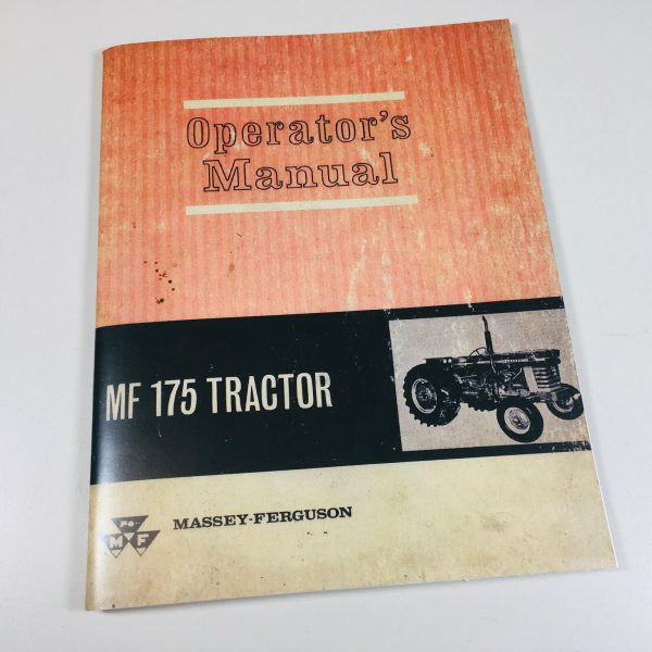 Massey Ferguson Mf 175 Tractor Operators Owners Manual Maintenance Lubrication