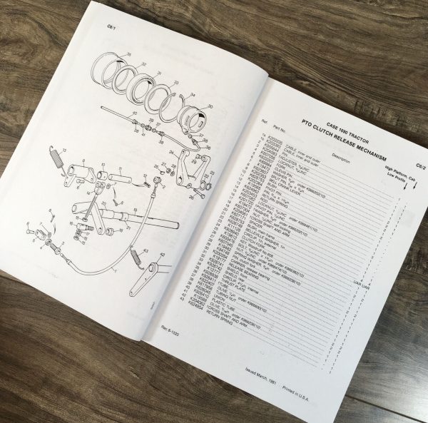 Case 1690 Tractor Manual Parts Catalog Operators Owners Set Book Schematics - Image 8