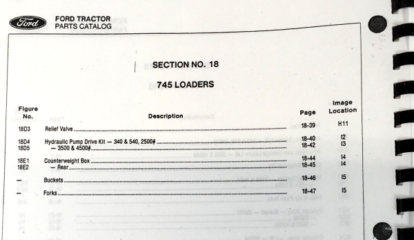 Ford 745 19-863 Loader for 340 540 Tractor Service Parts Manual Set Repair Book - Image 3