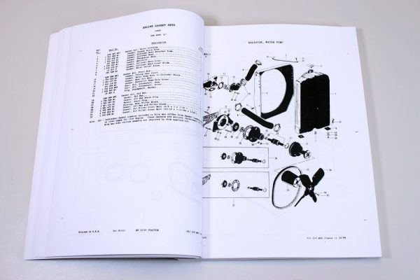 Massey Ferguson Mf 2135 Tractor Parts Catalog Manual Book Exploded View Assembly - Image 6