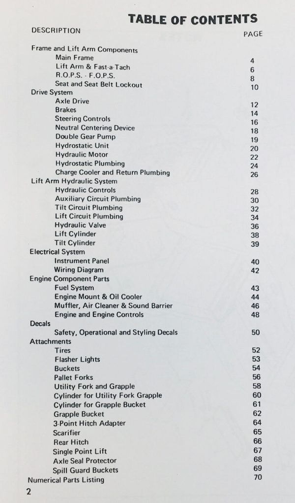 Mustang 930 Skidsteer Loader Parts Manual Catalog Exploded Views Numbers - Image 2