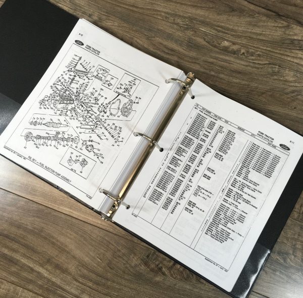 Ford 9000 9200 9600 9700 Tractor Parts Manual Catalog Book Assembly Schematics - Image 8