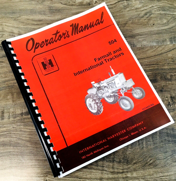 Farmall 504 Tractor Operators Manual Owners Book Maintenance Book ALL Versions