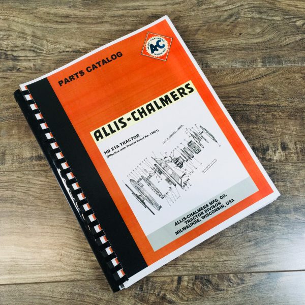 Allis Chalmers Hd-21A Crawler Tractor Parts Manual Catalog Assembly Schematics