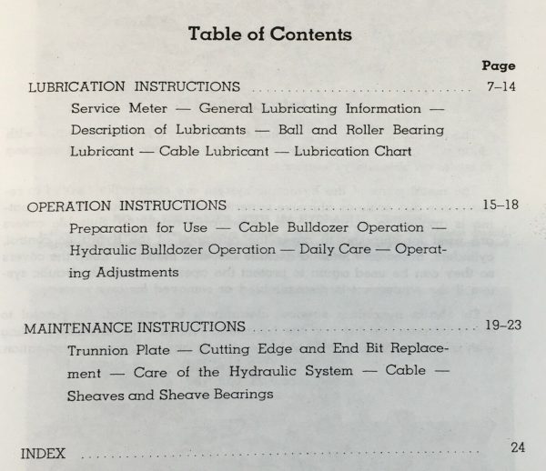 Caterpillar 9A Bulldozer Dozer Operators Manual Cable & Hydraulic S/N 11E1-Up - Image 2