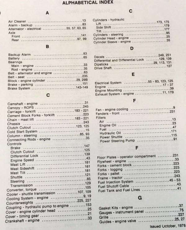 Case 584C 585C 586C Forklift Service Manual Parts Catalog Overhaul Repair Binder - Image 7