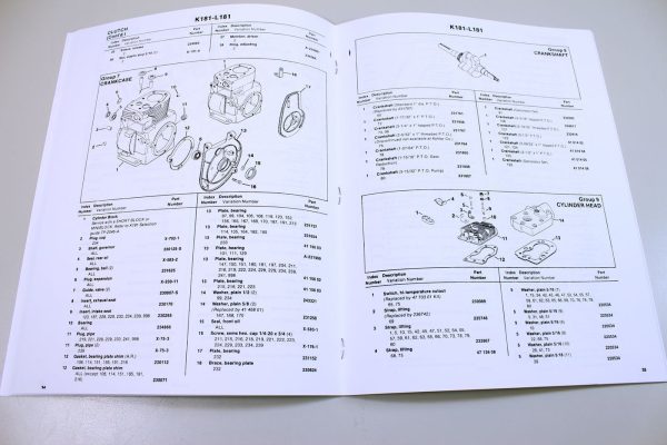 Kohler K181 L181 8Hp Engine Parts Catalog Manual Exploded Views Numbers - Image 4