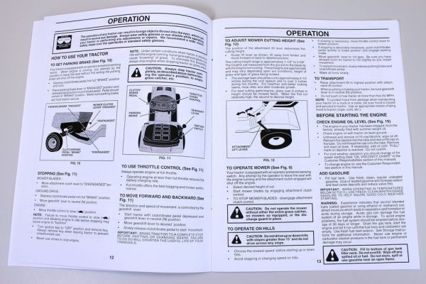 Craftsman 917.252550 Lawn Mower Garden Tractor Owners Operators Parts Manual - Image 3