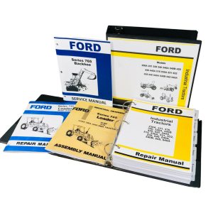 Ford 340A 540A Tractor 745 Loader 765 Backhoe Service 3 Manual Set Shop Repair