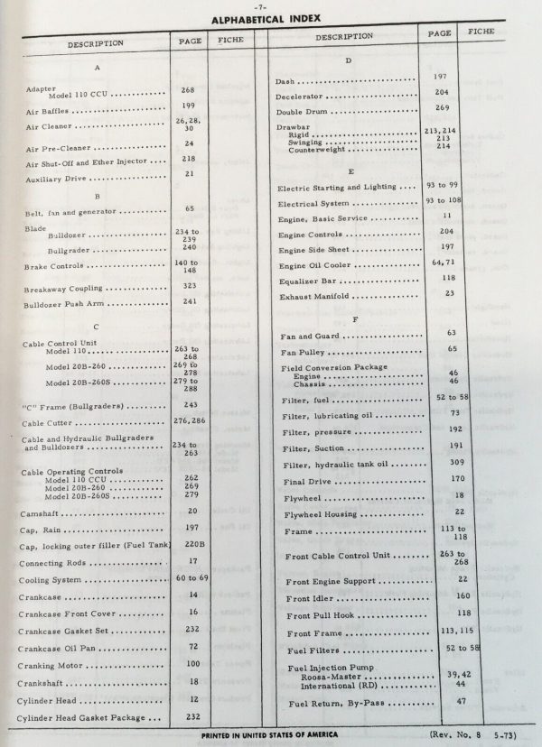 International TD-20B Crawler Tractor Service Parts Manual Set Catalog Repair IH - Image 2