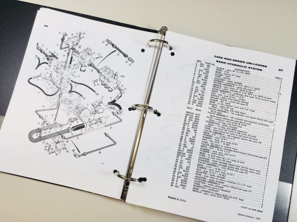 Case 1500 1526 1530 1537 Uni-Loader Skid Steer Service Manual Parts Catalog Book - Image 12