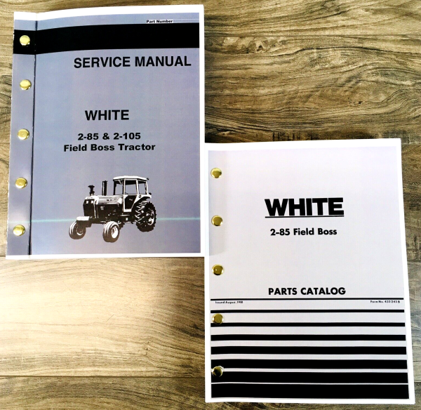 White 2-85 Field Boss Tractor Service Parts Manual Set Repair Workshop Book