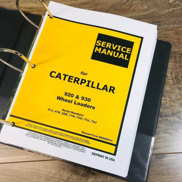 Service Manual for Caterpillar 920 930 Wheel Loaders Shop SN 41J 41K 62K 71H 73U - Image 2