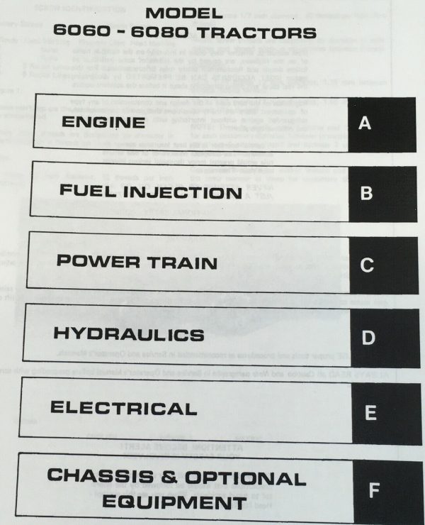 Allis Chalmers 6060 6080 Tractor Service Manual Repair Shop Technical Book Ac - Image 3