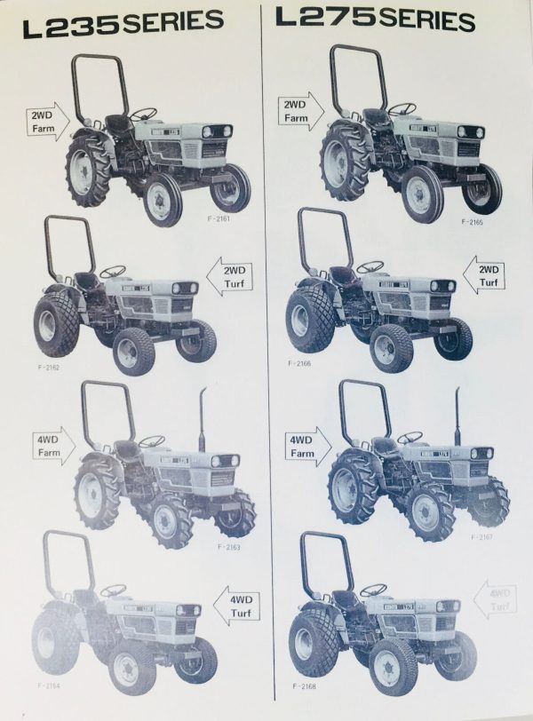 Kubota L235 L275 Tractors Operators Owners Manual 2Wd 4Wd Diesel Maintenance - Image 2