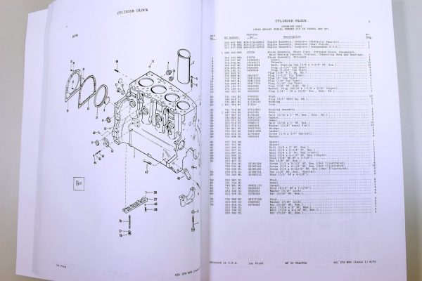 Massey Ferguson Mf30 Industrial & Turf Tractor Parts Catalog Manual 1970-1976 - Image 3